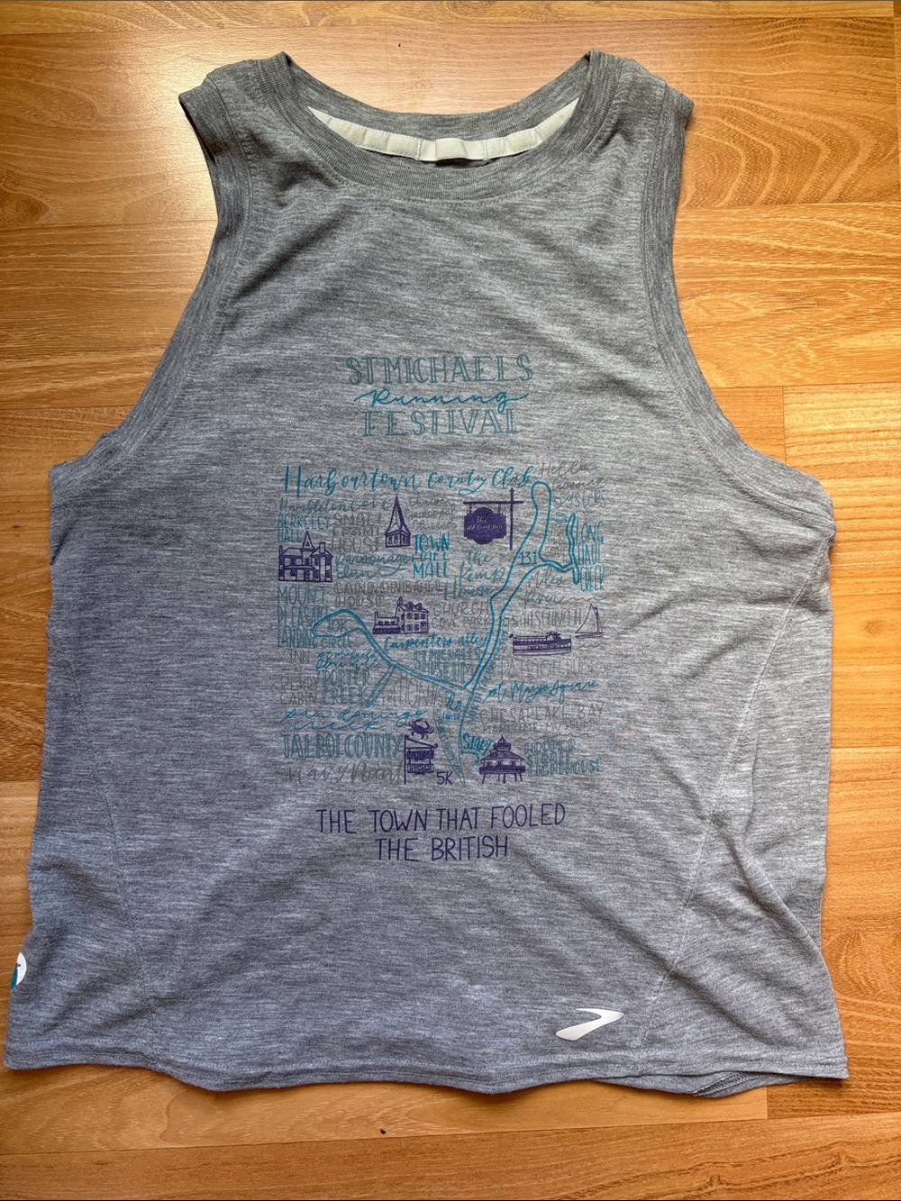 Brooks 20th Anniversary St. Michael’s Running Festival tank top
